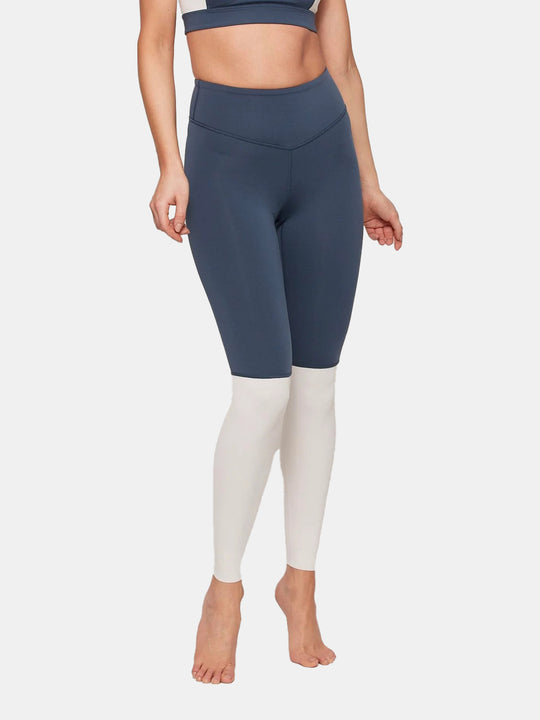 DIVIDE LEGGING MIDNIGHT BLUE/WHITE ALYSSUM