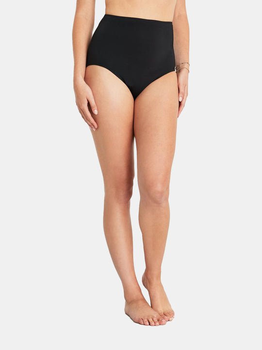 Susie Two-Piece High Waisted Tankini Bottom in Black
