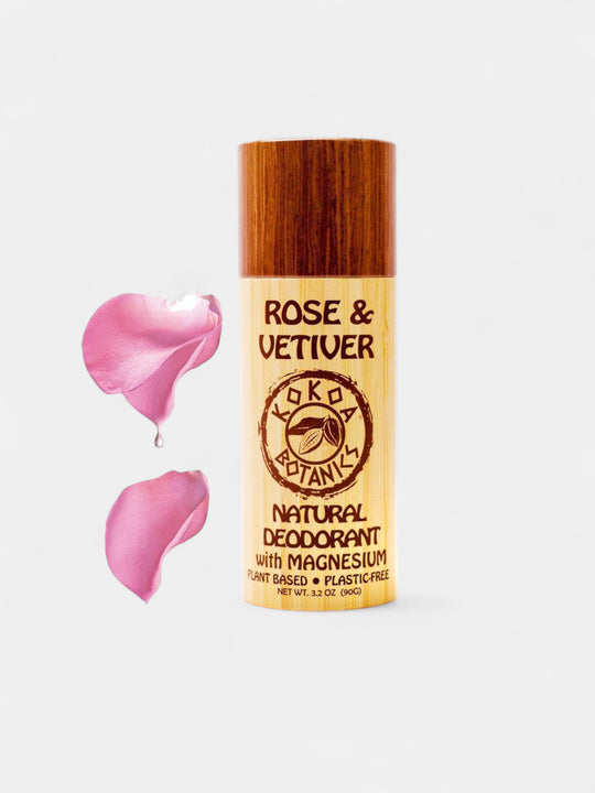 ROSE and VETIVER - Natural Deodorant - Plastic-Free - Aluminum-Free - 3.2 oz