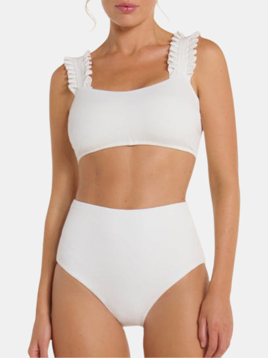 Ruth Ruffle Top in Sugar