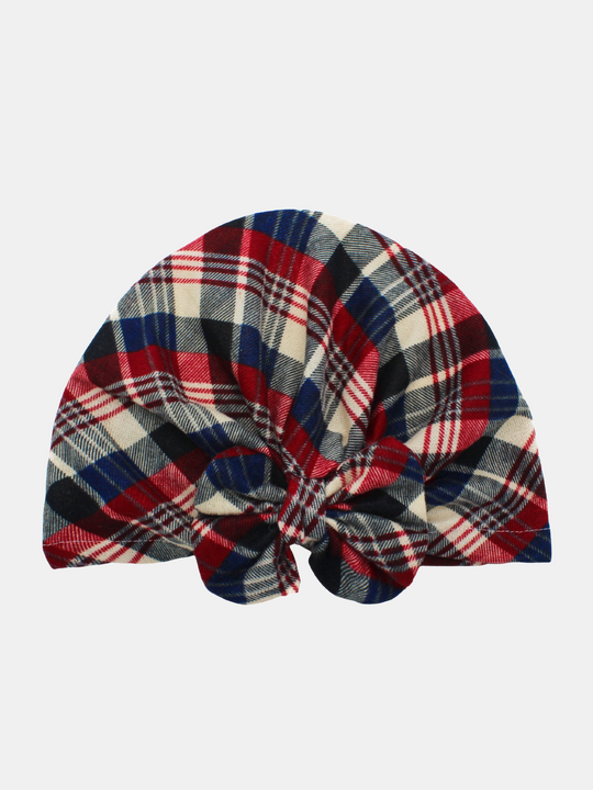 CRT - Plaid with Removable Bow Turban