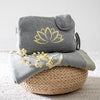 Lotus Relax Organic Cotton Travel Blanket and Eye Mask Set