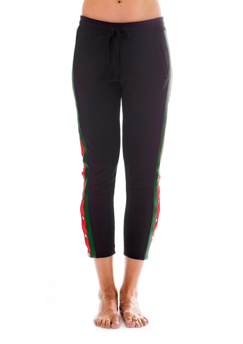 Fleece-Lined Tuxedo Track Pants