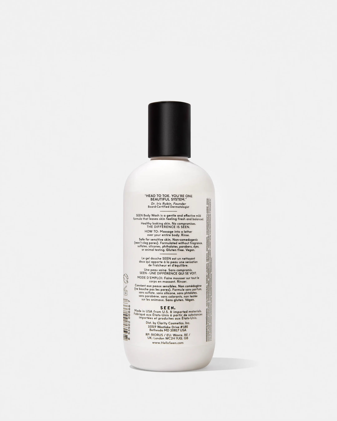 SEEN Body Wash, Fragrance Free