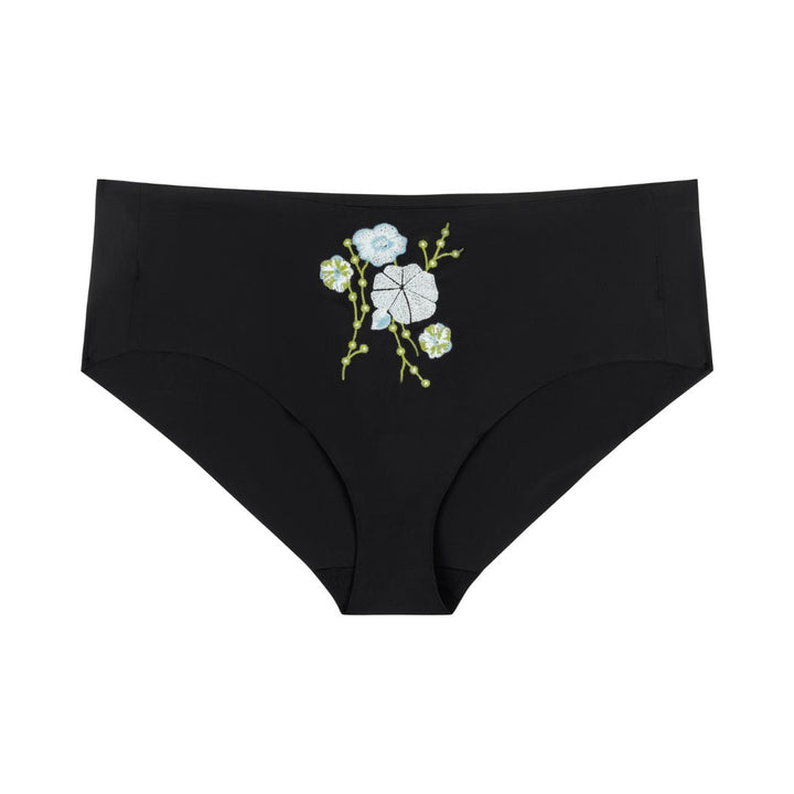 Soft Seamless Briefs with Embroidery