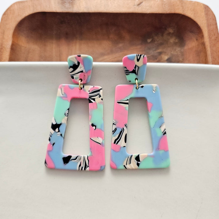 Avery Earrings - 80's Pastel