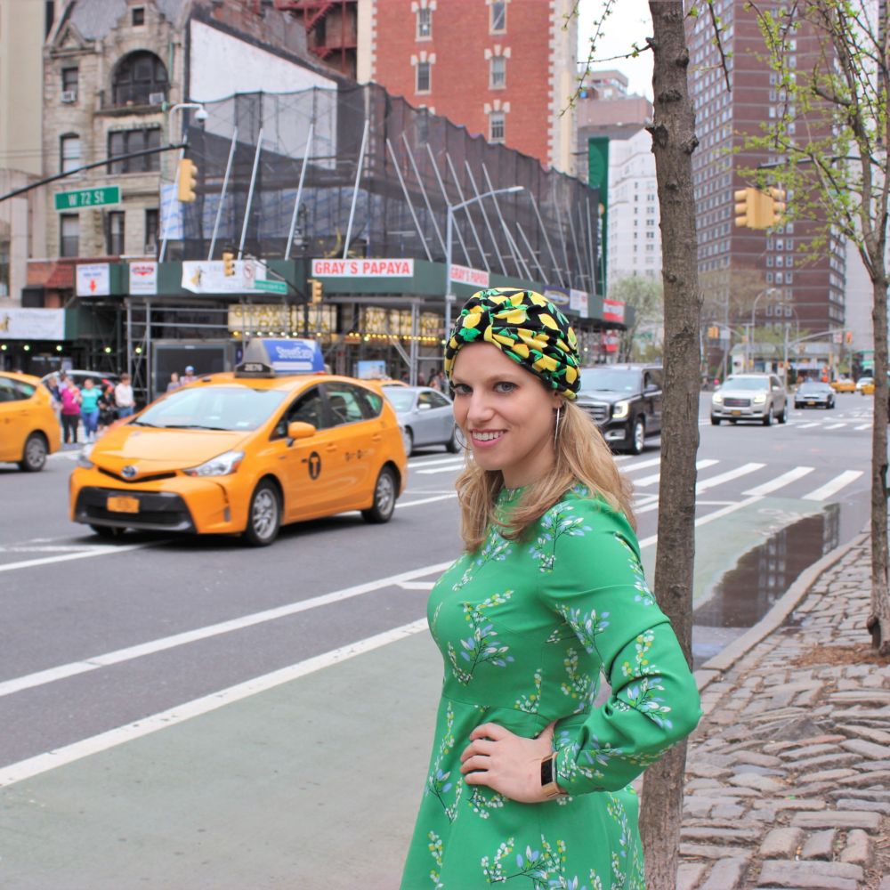 CRT - Lemon Print Loop Cotton Turban