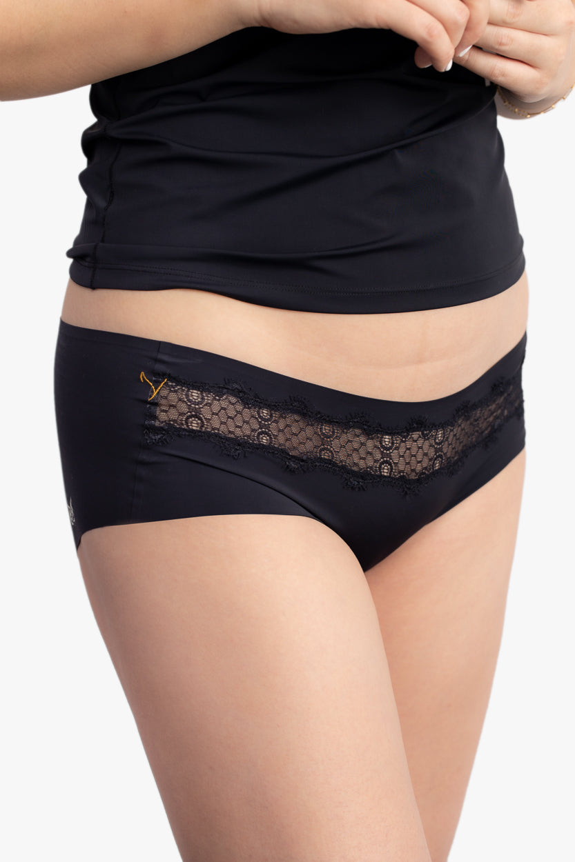 Soft Seamless Briefs with Lace
