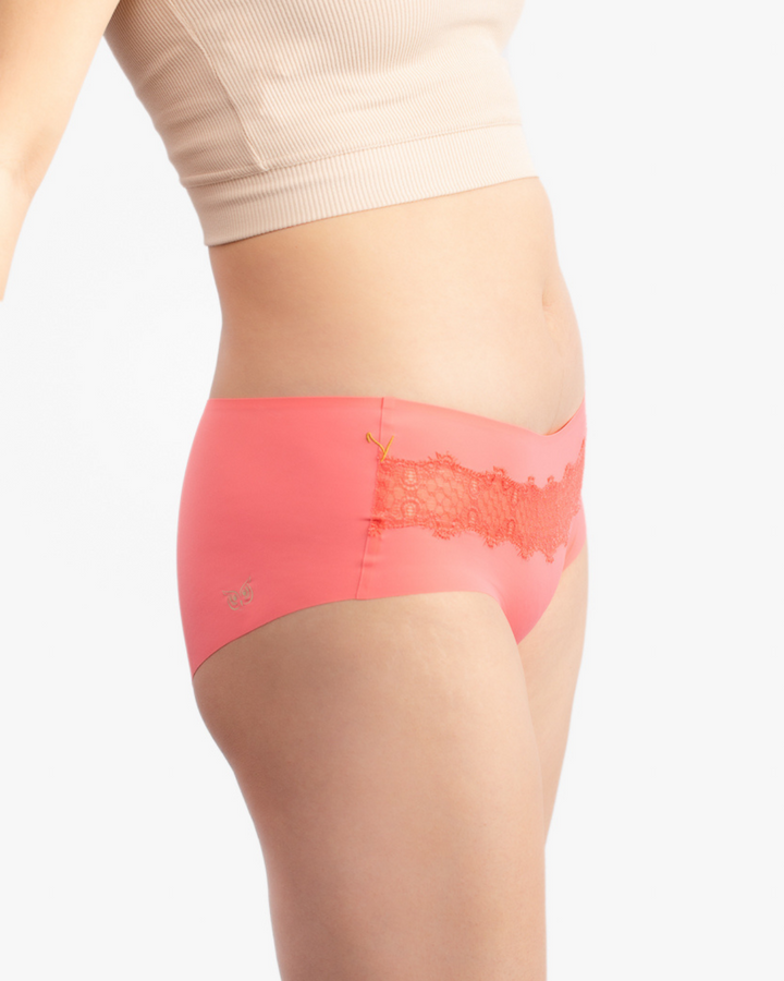 Soft Seamless Briefs with Lace
