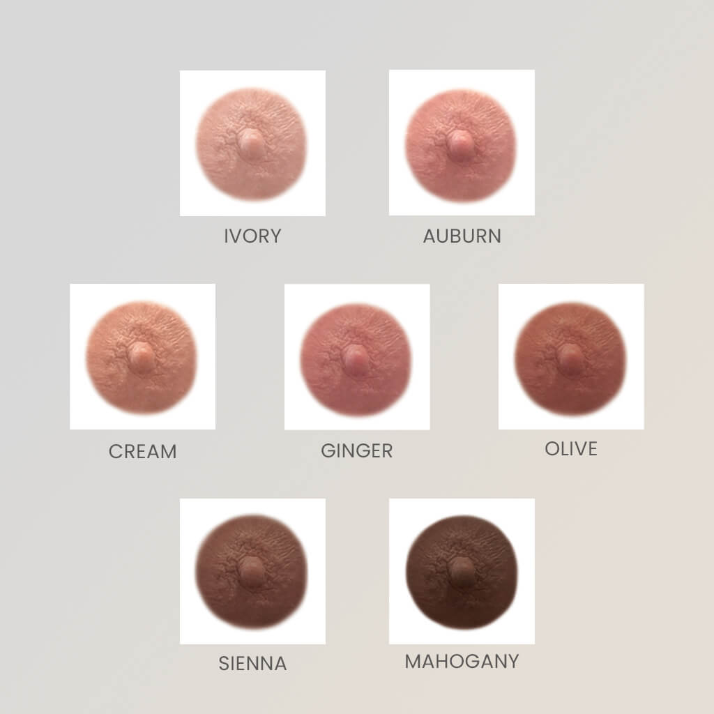 LIGHT VARIETY PACK  - Temporary Nipple Tattoos for Mastectomy Restoration