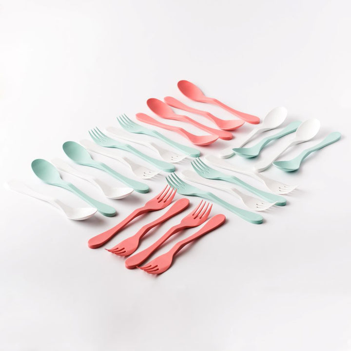 KNORK Eco 24 Pack Bamboo Flatware Set