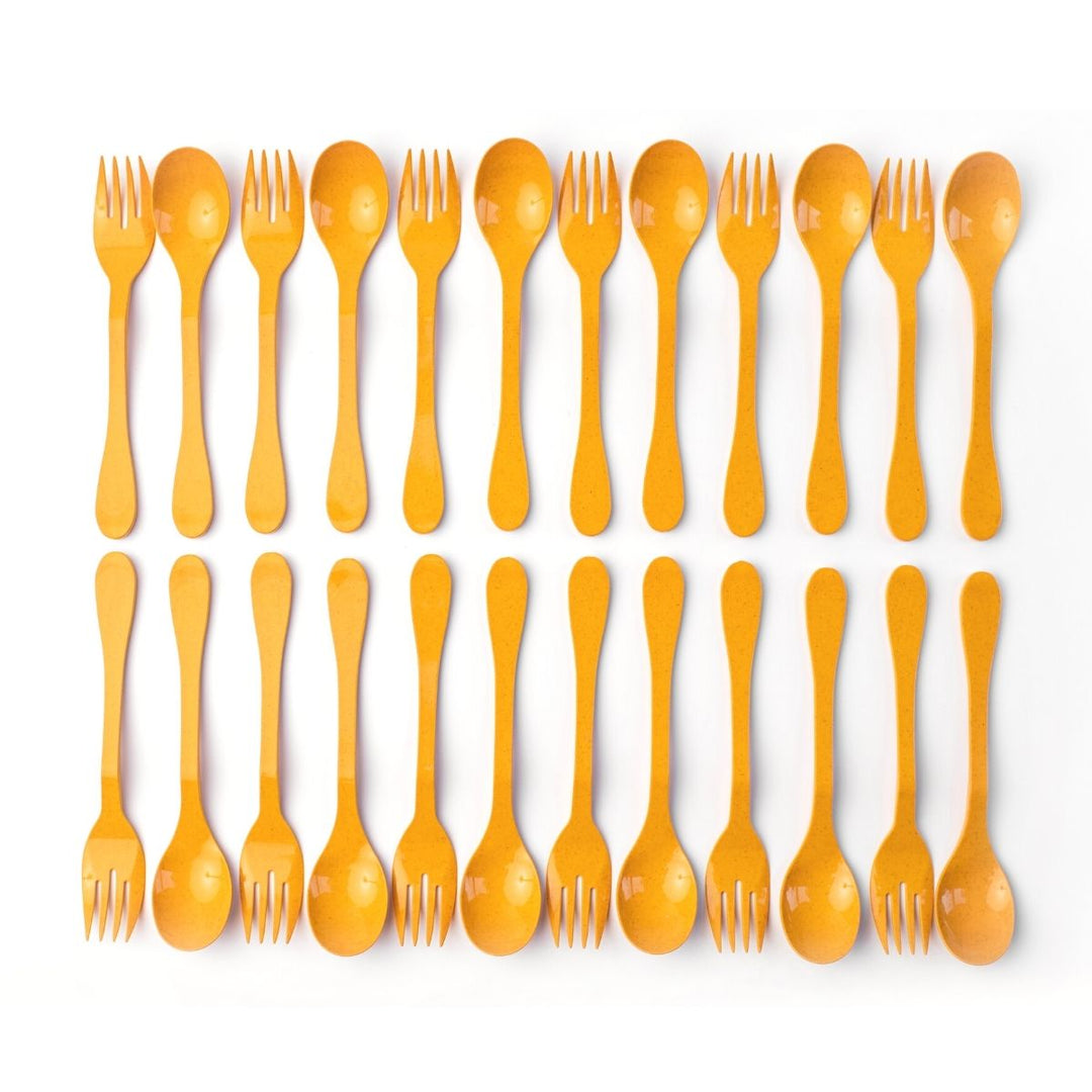 KNORK Eco 24 Pack Bamboo Flatware Set