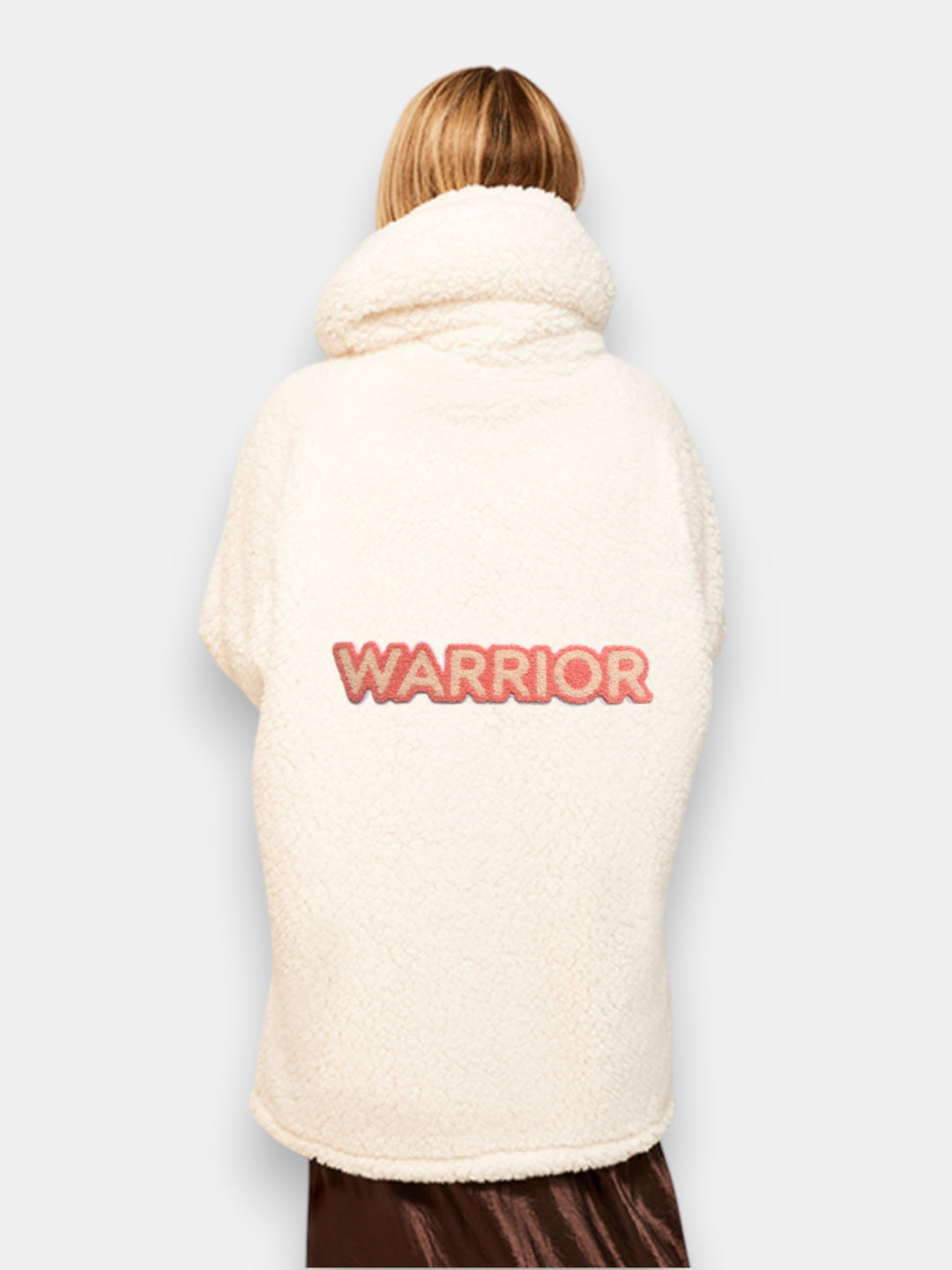The Warrior Effect™ by Jill Martin Chenille Logo Sherpa Lounger Jacket