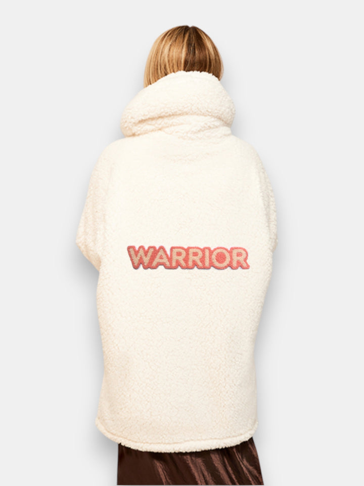 The Warrior Effect™ by Jill Martin Chenille Logo Sherpa Lounger Jacket