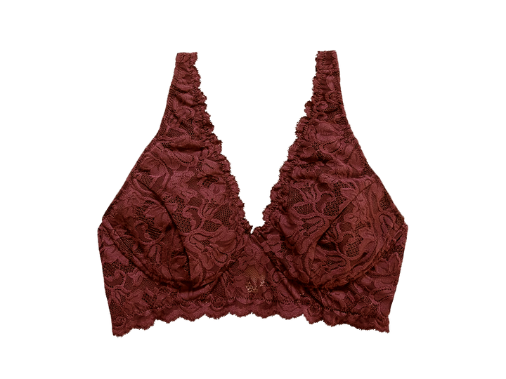 Vela Wireless Bra, Garnet