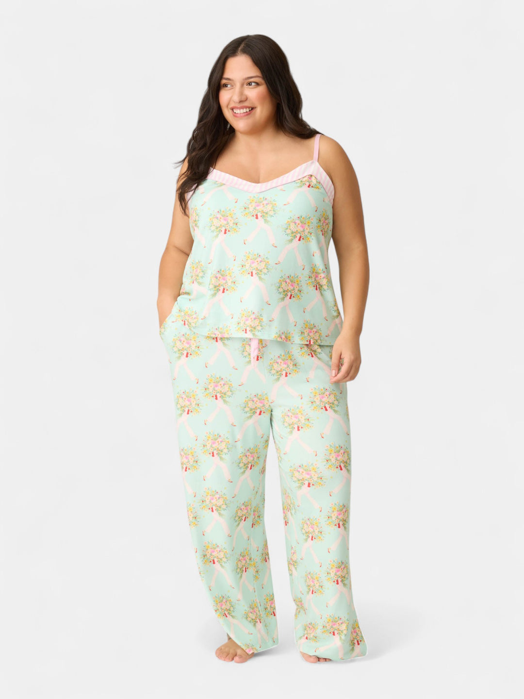 Adrian Valencia x PJS Floral PJ Set Plus Size