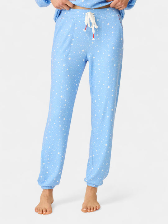 American Honey Star Print Banded Pants