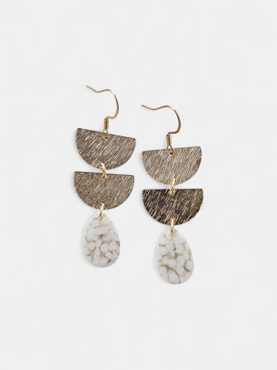 Aria Earrings - Pebble