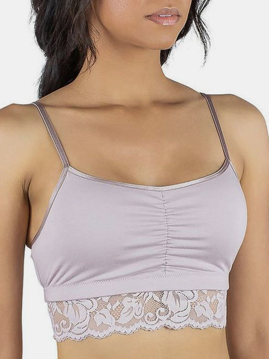 Astrid Bralette with Lace, Mauve