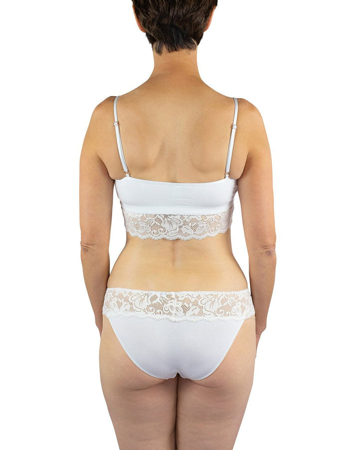 Astrid Bralette with Lace, White