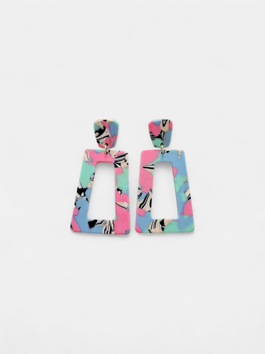 Avery Earrings - 80's Pastel