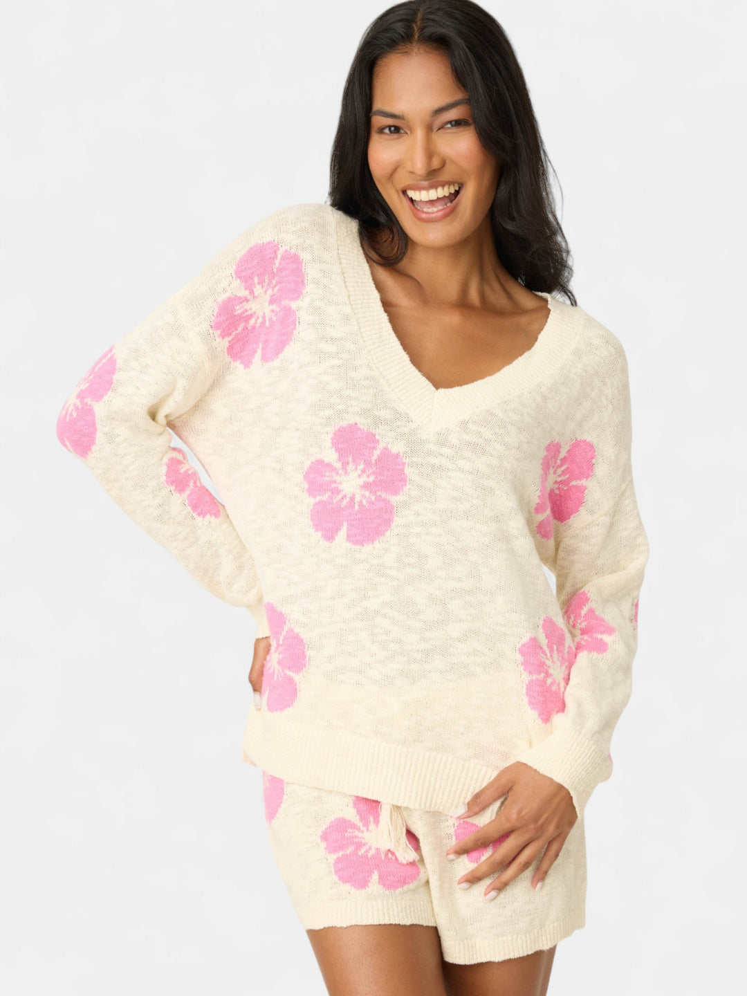 Bali Bay Floral Knit Sweater