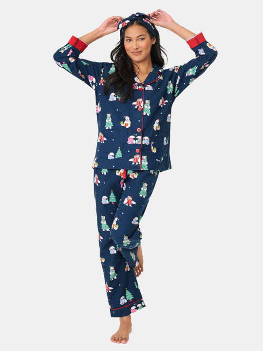 Bearly Awake 3-Piece Flannel PJ Set