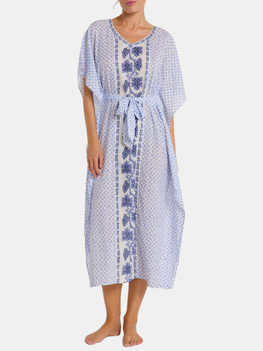 Carrie Caftan in Santorini Dots