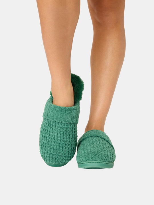 Chenille Waffle Cozy Slippers