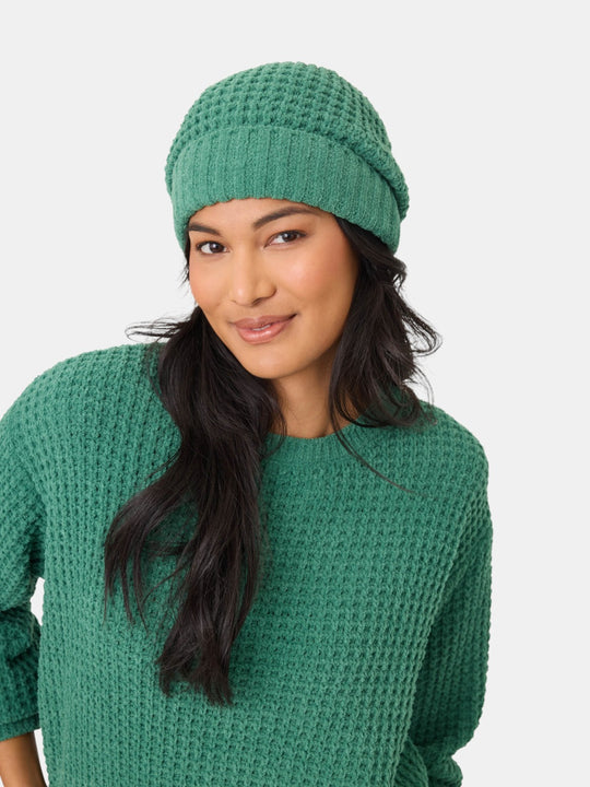 Chenille Waffle Forest Beanie