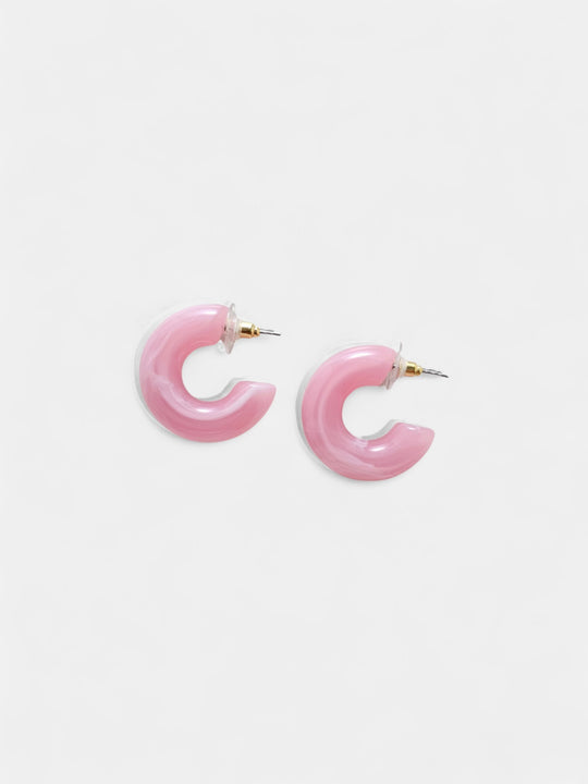 Chloe Hoops - Pink