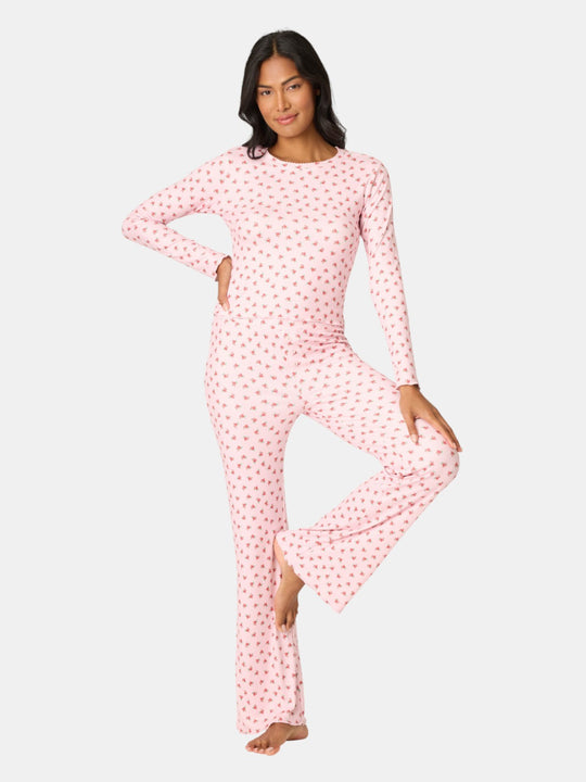 Crazy For The Holidays Ditsy Floral Print Pants Set