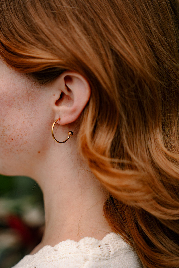 Magnolia Hoops - Poppy Red