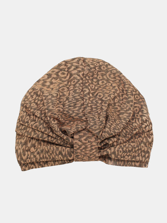 CRT - Leopard Print Raised Cotton Blend Turban