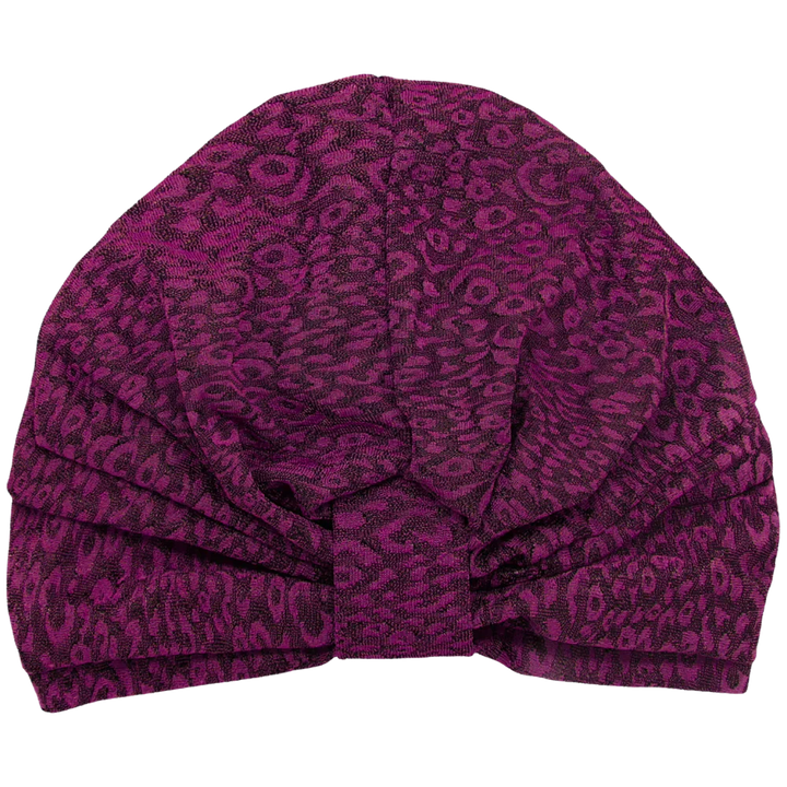 CRT - Leopard Print Raised Cotton Blend Turban