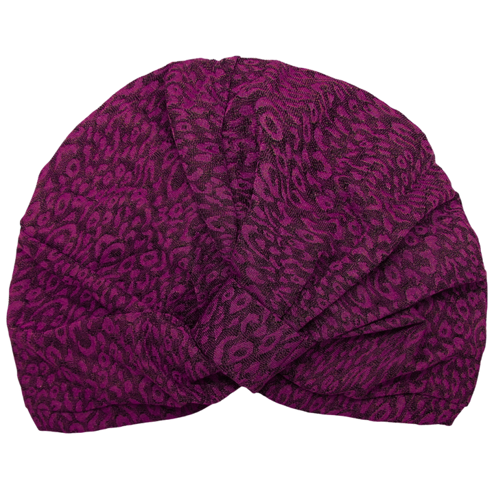 CRT - Leopard Print Raised Cotton Blend Turban