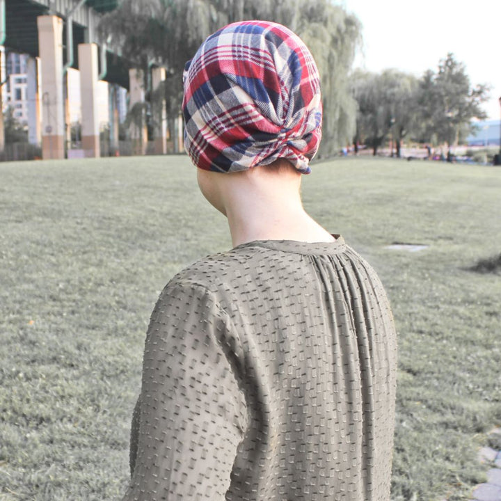 CRT - Plaid with Removable Bow Turban