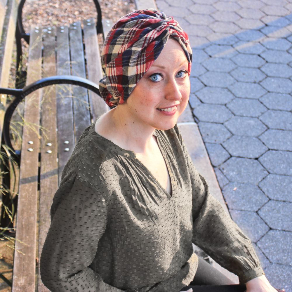 CRT - Plaid with Removable Bow Turban