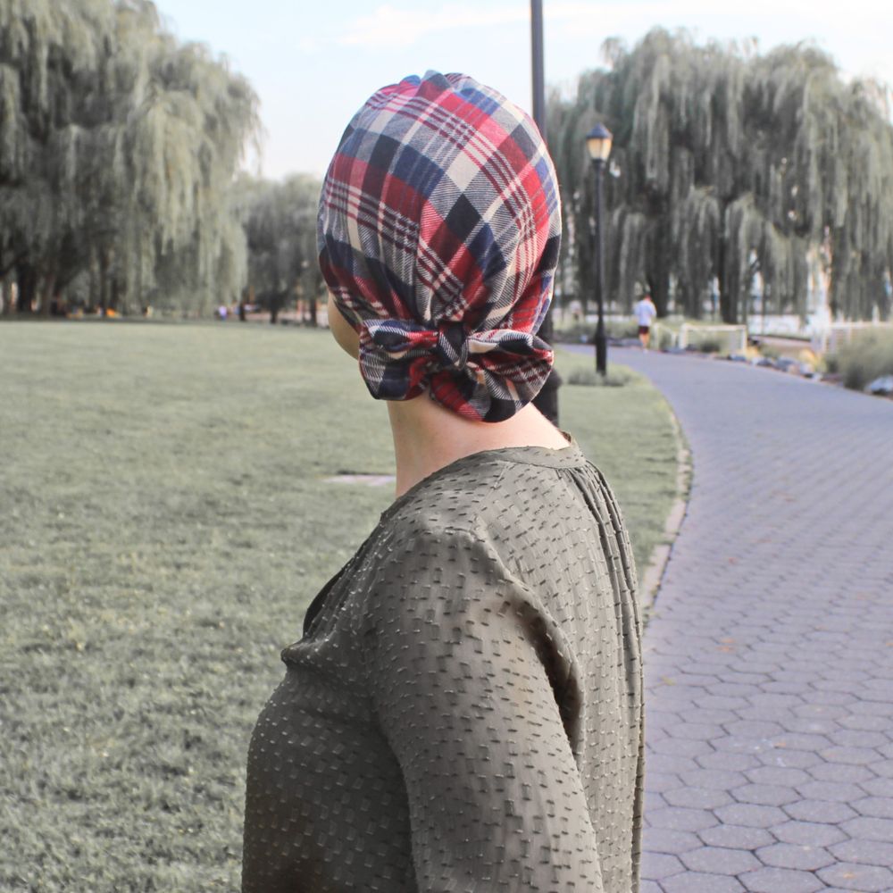 CRT - Plaid with Removable Bow Turban