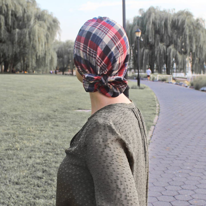 CRT - Plaid with Removable Bow Turban