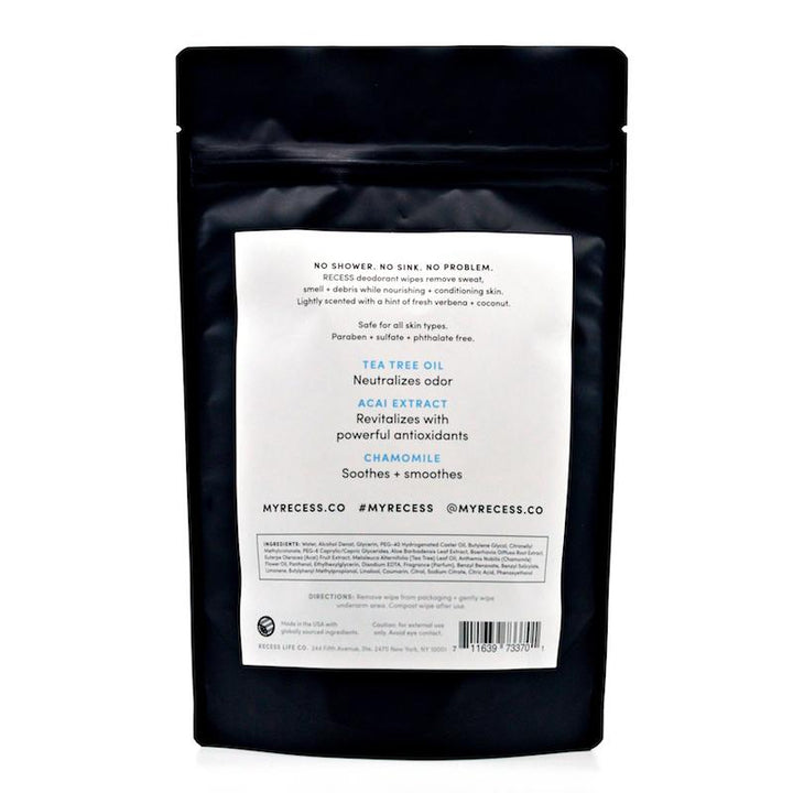 BODY 101: Deodorant Wipes (Pack of 15)