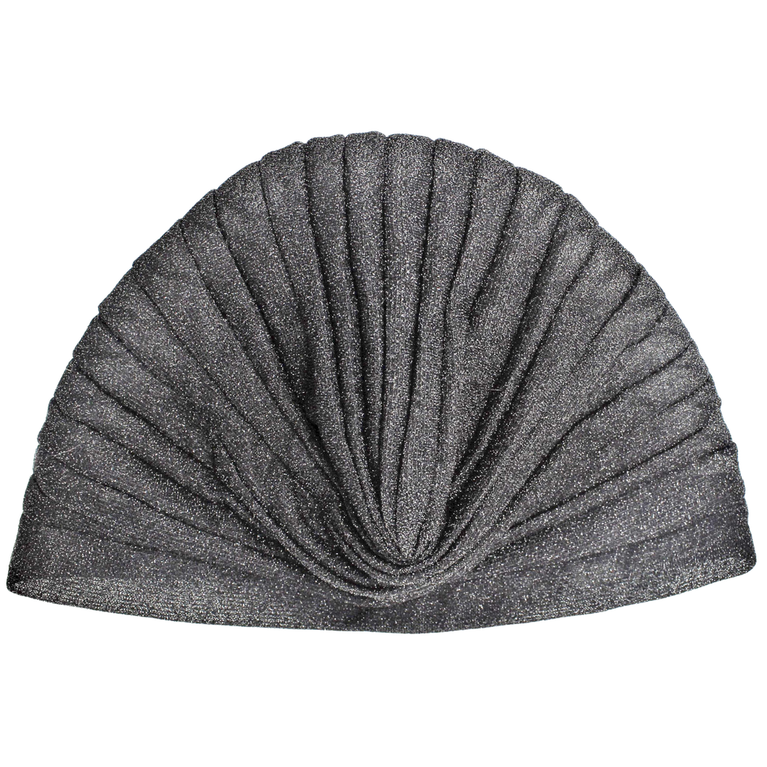 CRT - Semi-Sheer Shimmery Pleated Turban