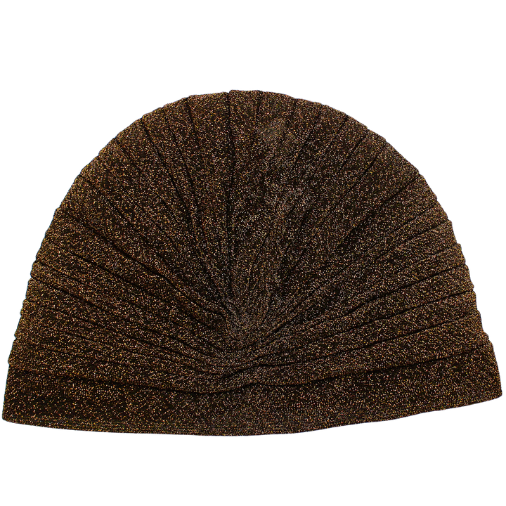 CRT - Semi-Sheer Shimmery Pleated Turban