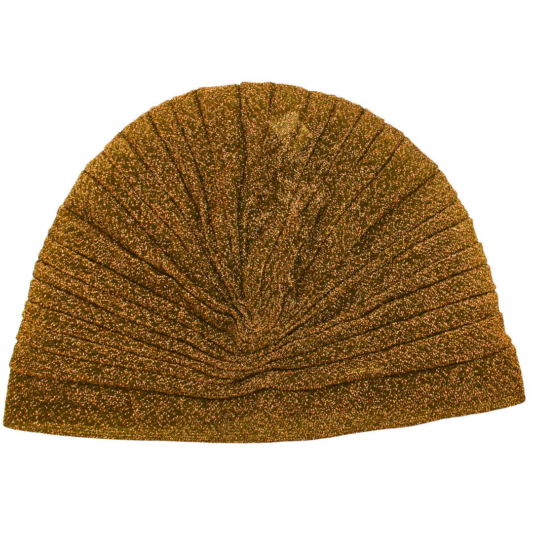 CRT - Semi-Sheer Shimmery Pleated Turban