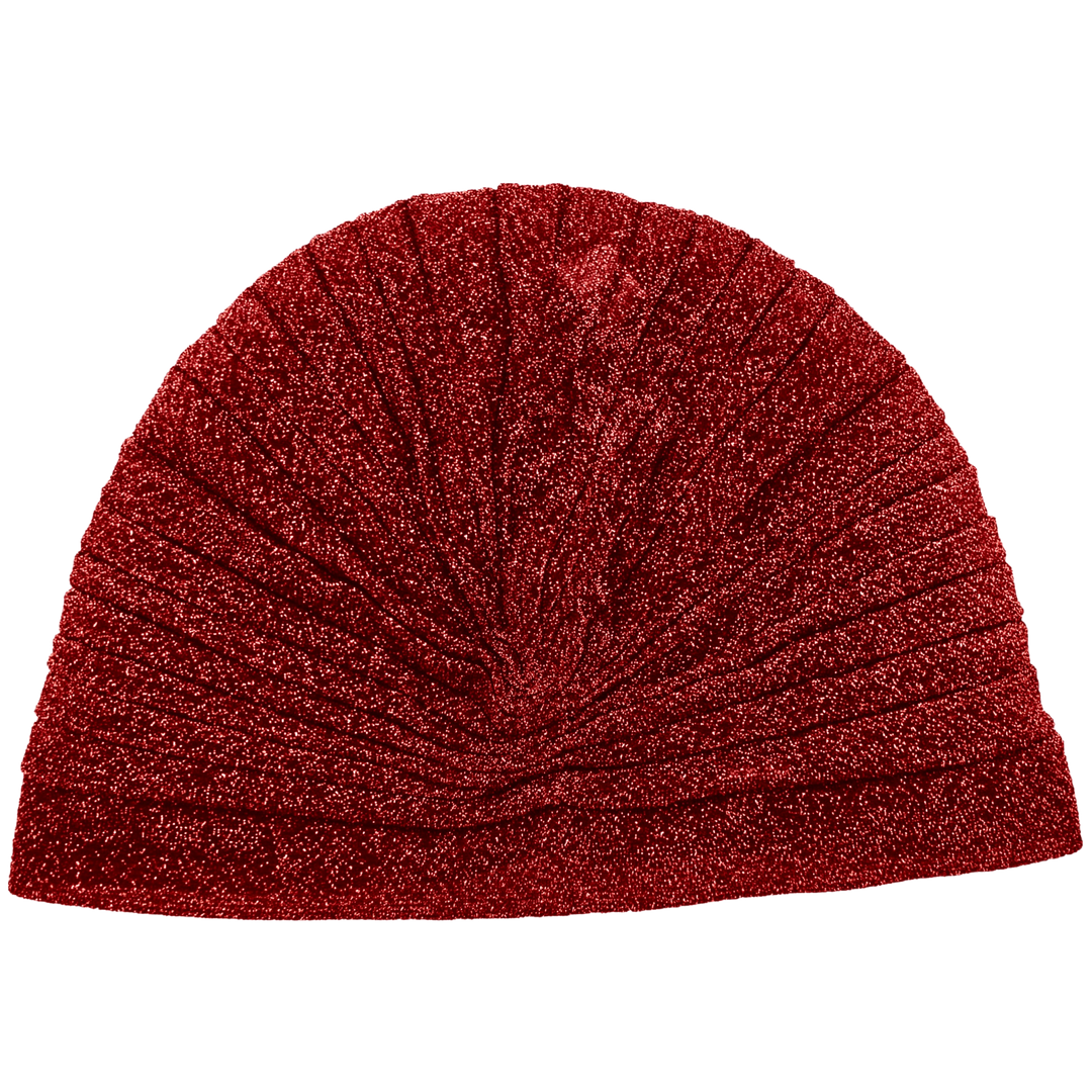 CRT - Semi-Sheer Shimmery Pleated Turban