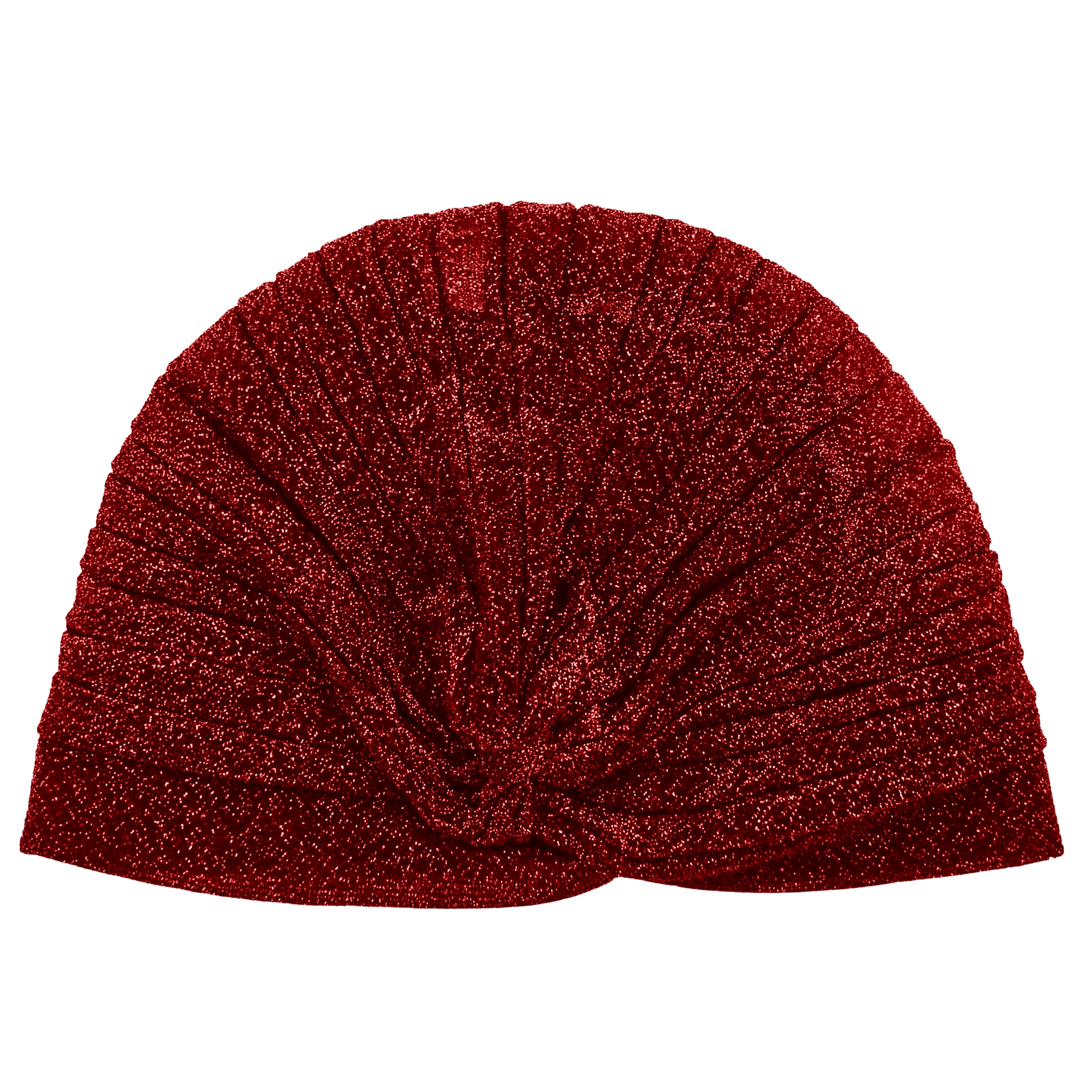 CRT - Semi-Sheer Shimmery Pleated Turban