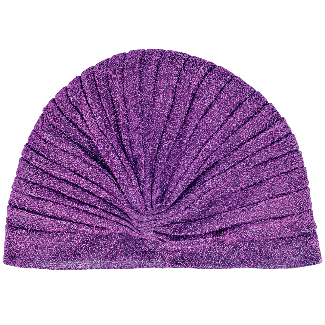 CRT - Semi-Sheer Shimmery Pleated Turban