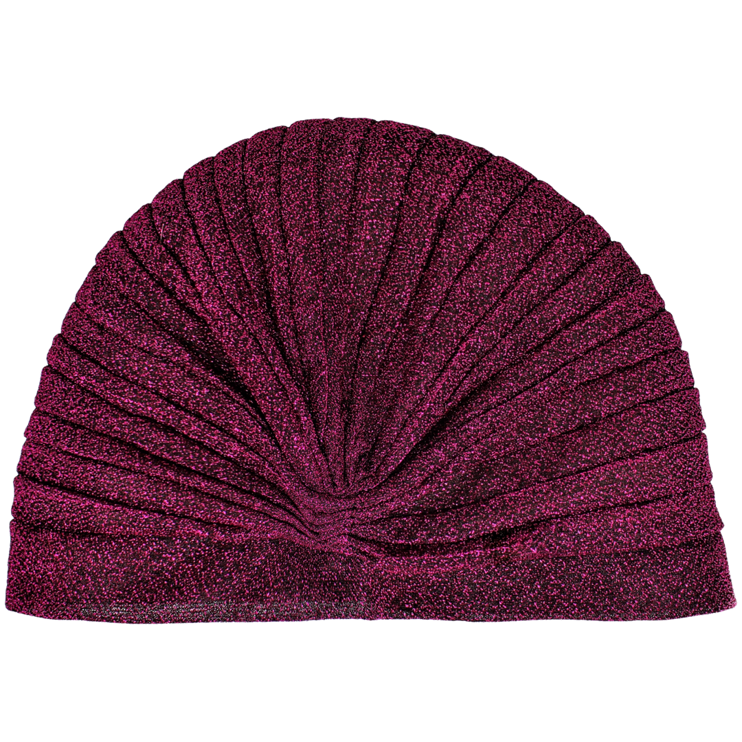 CRT - Semi-Sheer Shimmery Pleated Turban