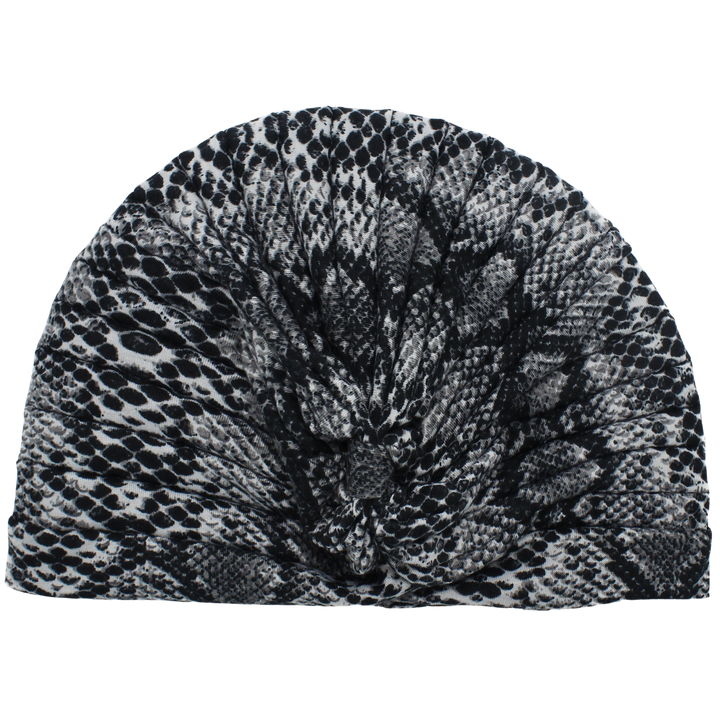 CRT - Reptile Print Pleated Cotton Turban