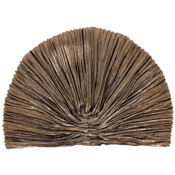 CRT - Metallic Beaded Flower Runway Turban